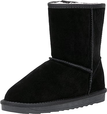 Jeossy Women's 9688 Leather | Winter Snow Boots Warm | Knee High Mid Calf Plush Fuzzy | Tall Shoes