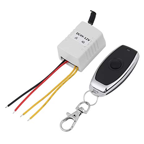 DC 4V 5V 6V 7.4V 9V 12V Wireless Relay Remote Control One Key Switch Receiver   Transmitter for Computer,Auto Door,Window