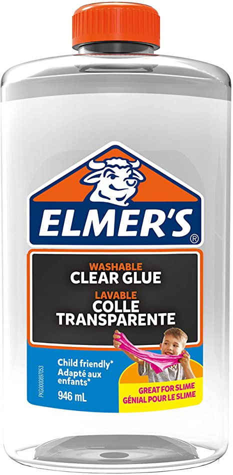 Elmer's Clear PVA Glue, Washable & Child Friendly, 946 mL– Great for Making Slime