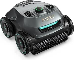 AIPER Seagull Pro Cordless Robotic Pool Cleaner, Wall Climbing Pool Vacuum for Inground Pools, Lasts up to 150 Mins, Quad-Motor System, Smart Navigation, Ideal for In-Ground Pools up to 1,600 Sq.ft