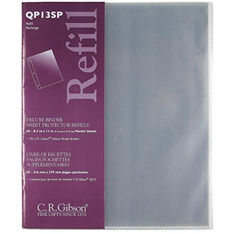 C.r. Gibson Pk 20 Sheet Protector Refills