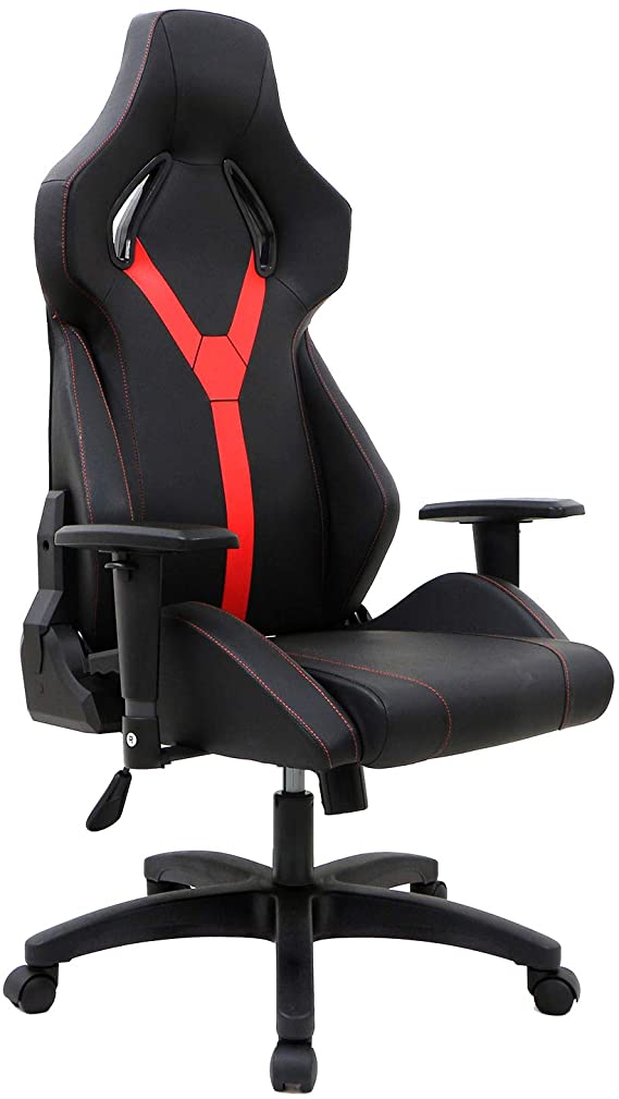 TOPSKY All Molded Foam Video Gaming Chair for Home and Office (Black and Red)