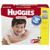 Huggies Snug and Dry Diapers Size 4 Economy Plus Pack 192 Count