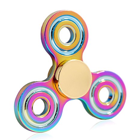 Kekilo Fidget Spinner Rainbow Colorful Hand Spinner EDC Focus Hand Spinning Toy Time Killer Stress Reliever High Speed Spinning Toy Gifts Perfect for ADD, ADHD, Anxiety, Boredom and Autism Adult Kids (T1)