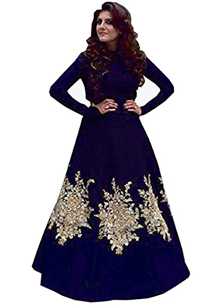 Royal Export women's Blue Embroidered gown