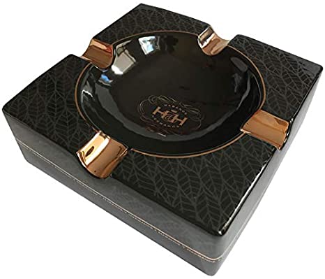 H&H Insignia Collection - Black Galaxy - Cigar Ashtray - 8 1/2" x 3"