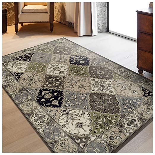 Superior Paloma Collection Area Rug, 8mm Pile Height with Jute Backing, Traditional Persian Rug Design, Fashionable and Affordable Woven Rugs - 4' x 6' Rug