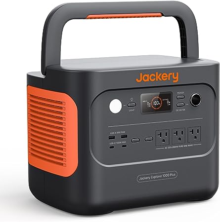 Jackery Explorer 1000 Plus Portable Power Station,1264Wh Solar Generator (Solar Panel Not Included) with 2000W Output, Expandable to 5kWh for Camping, Road Trips and Home Backup