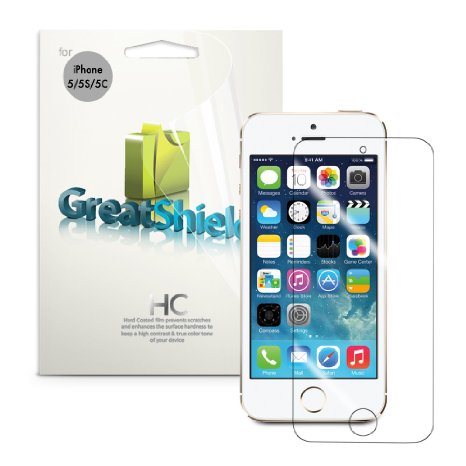 GreatShield MERE Mark II Ultra Clear (HD) Screen Protector for Apple iPhone SE / 5C / 5S / 5 - LIFETIME WARRANTY (3 Pack)