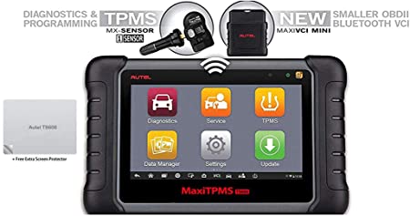 Autel MaxiCheck  MaxiTPMS TS608C Upgraded Diagnostic Scan Tool MK808BT/MK808/MX808 with Complete TPMS Functions(MX808TS/MK808TS MX-Sensor Screen Protector), Full Systems EPB/BMS/SAS/DPF/Oil Reset/IMMO