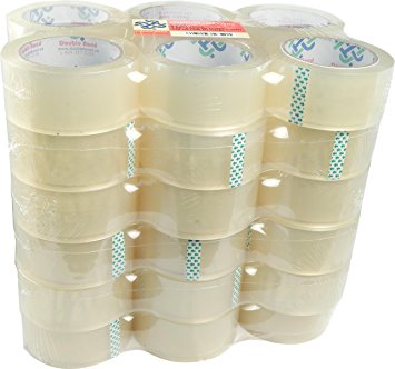 36 Rolls Real Thick (3.1 Mil) Commercial Grade Heavy Duty Packing Tape, 1.88"x54.6 Yds (48mm x 50m), Clear (1731-36)
