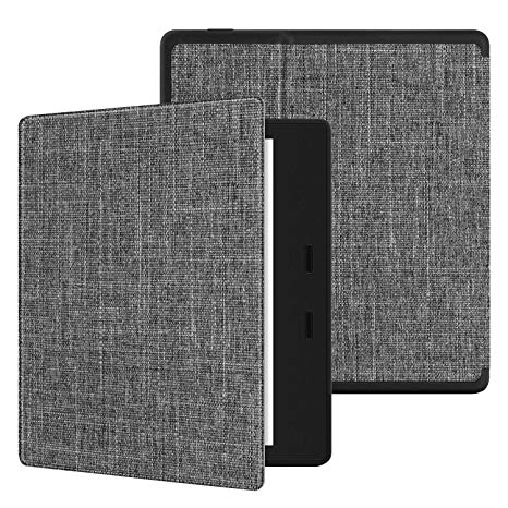 Ayotu Fabric Soft Case for All-New Kindle Oasis(10th Gen, 2019 Release & 9th Gen, 2017 Release) Thinnest and Lightest New 7''Kindle Oasis Cover with Auto Wake/Sleep,Soft Shell Series KO The Gray