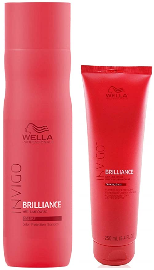 Wella Invigo Brilliance Coarse Shampoo 10.1 Ounce & Conditioner 8.4 Ounce