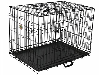 GoPetClub 3-Door Metal Pet Crate, 36-Inch