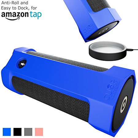Amazon Tap Case Sling Cover [Anti-Roll] Easily Dock on Your USB Charger Cradle Base Now With The Best Bottomless Silicone Design by CUVR (Blue)