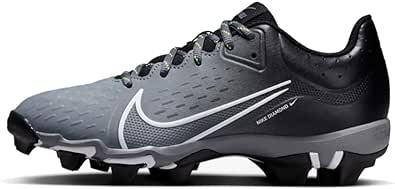 Nike Hyperdiamond 4 Keystone Women's Softball Cleats (CZ5918-007, Black/White-Cool Grey-Volt)