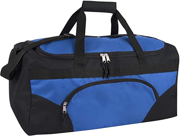 40 Liter, 22 Inch Duffle Bags for Women, Men, Travel Heavy Duty (Blue)