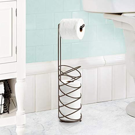 Vanderbilt Home Freestanding Toilet Paper Holder in Matte Oil Rubbed Bronze - Spiral