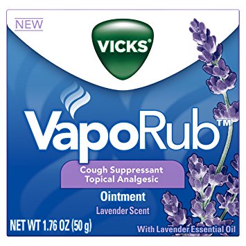 Vicks Vaporub Soothing Chest Rub Cough Suppressant Ointment, Lavender, 1.76 Oz