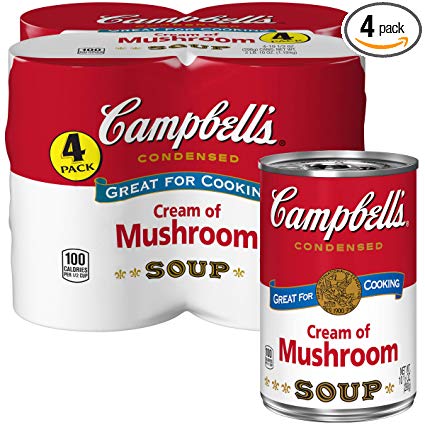 Campbell's Condensed Cream of Mushroom Soup, 10.5 oz. Can, 4 Count