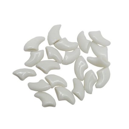 20 pcs Soft Nail Caps For Cat Pet Claw Control Paws off   Adhesive Glue,Size M,White