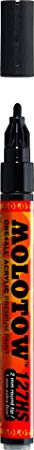 Molotow ONE4ALL Acrylic Paint Marker, 2mm, Signal Black, 1 Each (127.212)