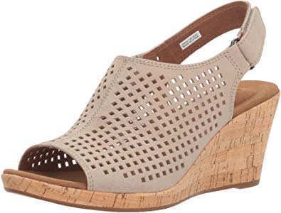 Rockport Women's Briah PERF Sling Wedge Sandal