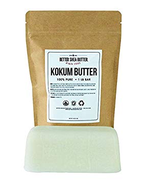 Kokum Butter - Light, Firm Butter, Use to Make Soap, Lotion Bars, Lip Balm, Body Butter - Scent-Free - 8 oz by Better Shea Butter