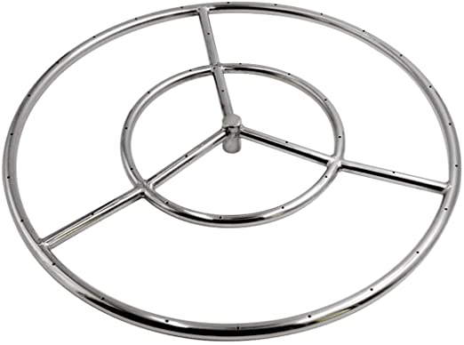 Skyflame 24-Inch Round Fire Pit Burner Ring, 304 Stainless Steel