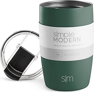 Simple Modern Travel Coffee Mug Tumbler with Flip Lid | Insulated Stainless Steel Iced Coffee Cup | Gifts for Women & Men | Voyager Collection | 12oz | Forest