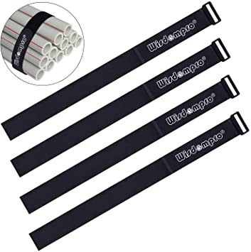 Extra Large 4 Pack 2 x 48 Inches Hook and Loop Strap, Reusable Fastening Cable Tie Down Straps by Wisdompro - Reusable, Durable Functional Cinch Cable Straps for Your Home, Office, Workspace