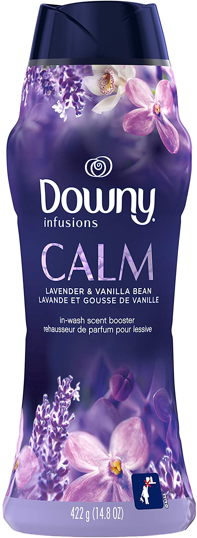 Downy Infusions In-Wash Laundry Scent Booster Beads, Calm, Lavender & Vanilla Bean, 422 g - Packaging May Vary