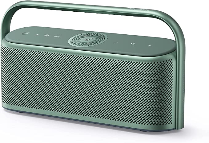 Soundcore Motion X600 Portable Bluetooth Speaker with Wireless Hi-Res Spatial Audio,50W Sound, IPX7 Waterproof, 12H Long Playtime, Pro EQ, Built-in Handle, AUX-in (Green)