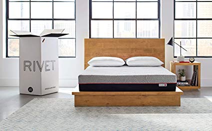 Rivet Full Mattress – Celliant Cover, Responsive 3-layer Memory Foam for Support and Better Overnight Recovery, Bed in a Box, 100-Night Trial