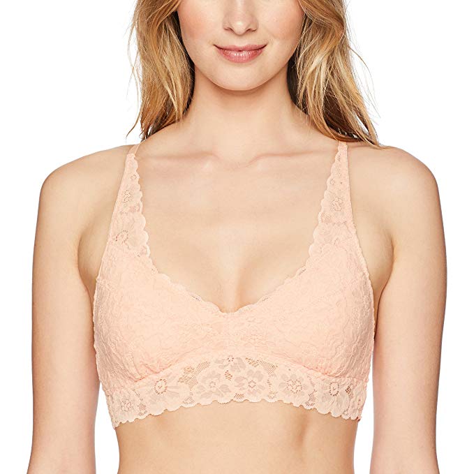 Mae Women's Lace Racerback Bralette with Removable Pads (for A-C cups)