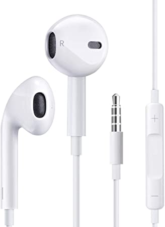 3.5mm in-Ear Wired Headphones/Earbuds/Earphones with Remote & Micphone Compatible with Phone 6s plus/6/5s/5c/Pad/S10 Android All 3.5 mm Audio Devices