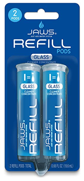 JAWS Glass Cleaner Refill Pack. Includes 2 Refill Pods. Non-toxic and Eco-friendly Cleaning Products.