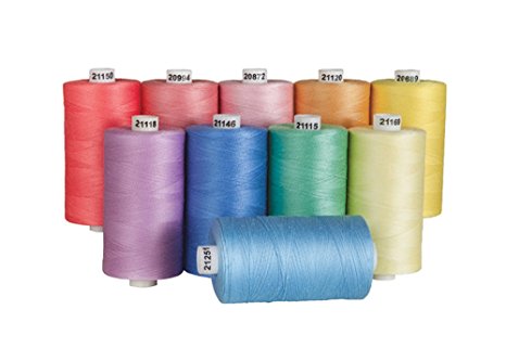 Connecting Threads 100% Cotton Thread Sets - 1200 Yard Spools (Saltwater Taffy)