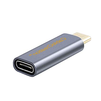 Type C Male to Female Adapter, CableCreation USB 3.1 Type C Extension Convertor 10Gbps, Compatible MacBook Pro, Samsung DeX Station, Galaxy S9/S9  etc, Space Gray Aluminum