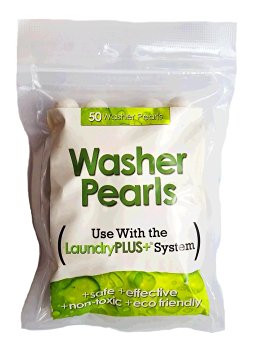 Laundry PLUS System Washer Pearls REFILL PACK - 50 ct. Lasts Up To 600 Washes - The #1 BEST Patented and Proven Laundry Refill For Your Washer. Proven To Reduce Laundry Detergent By 90%! Natural and Earth Friendly Ingredients. Replaces Detergent Additives, Bleach, Free Clear Packs, Liquid and Wash Powder. Clean Clothes Naturally Without Allergy Causing Chemicals.
