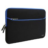 Evecase Portable Slim Neoprene Sleeve Padded Case Bag w Accessory Pocket for Dell Inspiron 133-inch Laptop - BlackBlue