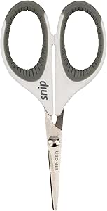 SINGER 4 Inch Mini Detail Craft Scissors with Comfort Grip, 1 Pair