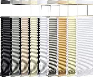 LazBlinds Top Down Bottom Up (TDBU) Cordless Cellular Shades, Light Filtering Honeycomb Shades Pleated Polyester Blinds for Window Size 29" W x 64" H, White