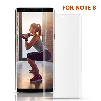Woitech Samsung Note8 Tempered Glass Screen Protector, Full Coverage Case Friendly Anti-Bubble Screen Cover Film for Galaxy Note8”