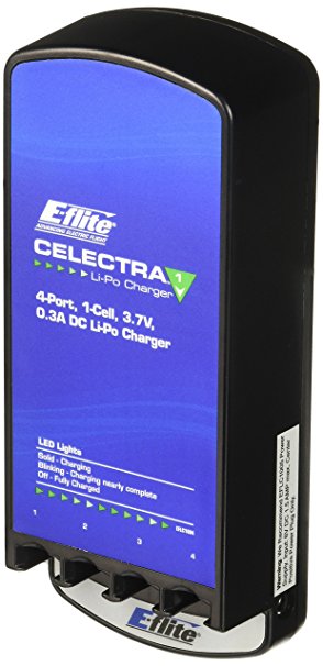 E-flite Celectra 4-Port 1-Cell 3.7V 0.3A DC Li-Po Charger