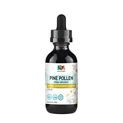 Pine Pollen Testosterone Tincture Alcohol-Free Liquid Extract, Pine Pollen (Scots Pine, Pinus sylvestris) (2 FL OZ)