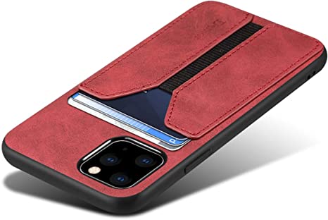SUTENI iPhone 11 Pro Wallet Case, iPhone 11 Pro Wallet Case Slim Credit Card Slot Holder Case, PU Leather Wallet Case for iPhone 11 Pro 5.8 inch (Red)