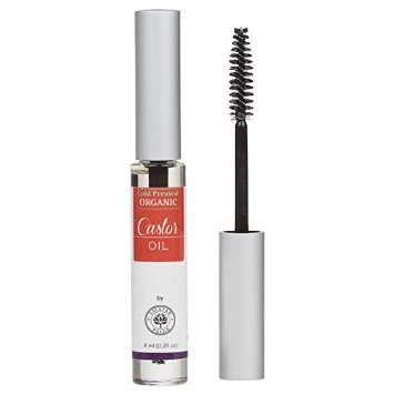 Organic Cold Pressed Castor Oil - 100 Pure - For Healthy Eyelashes and Eyebrows - Best for Healthy Growth and Strength Treatment - 8ml 025oz Tube w Applicator