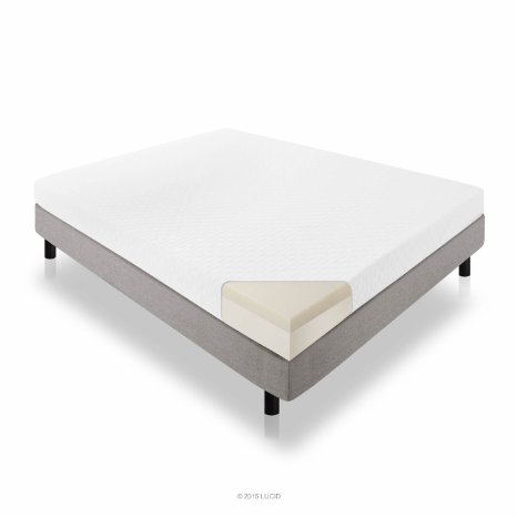 LUCID 6 Inch Memory Foam Mattress - Dual-Layered - CertiPUR-US Certified - Firm Feel - Twin Size