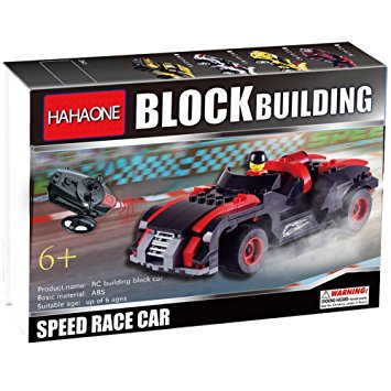 HAHAone Buildable RC Cars Building Blocks Race Remote Control Toys Electric rccars rc Car for Kids, Kids Boy Construction Toys Age 5 6 7 8 Educational Kids Science Sets Toys Gifts for Adults (Black)